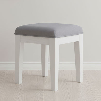 Reflections - Vanity Stool - Pearl White & Rhinestone