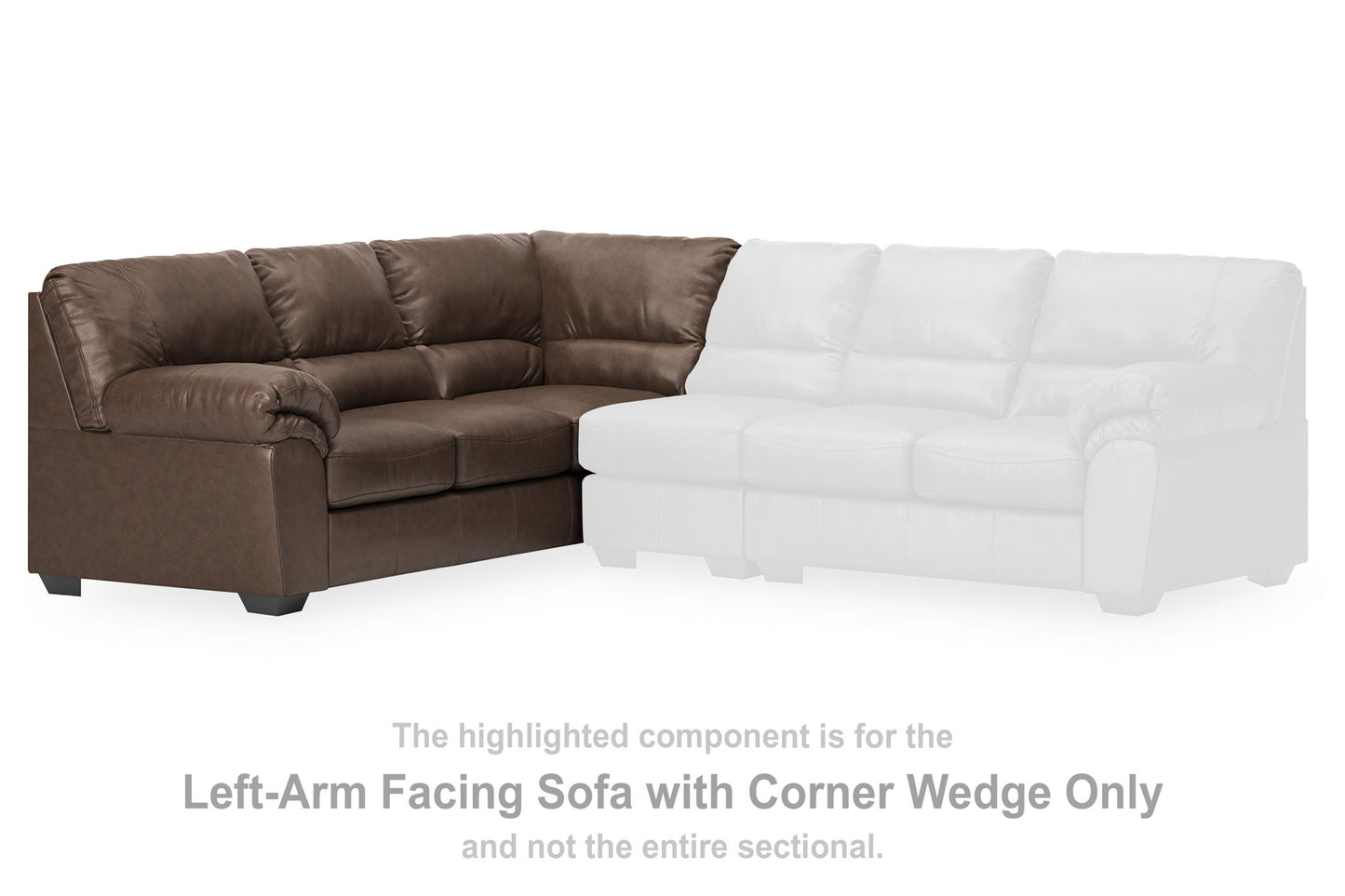 WillowBend - Umber - LAF Sofa With Corner Wedge