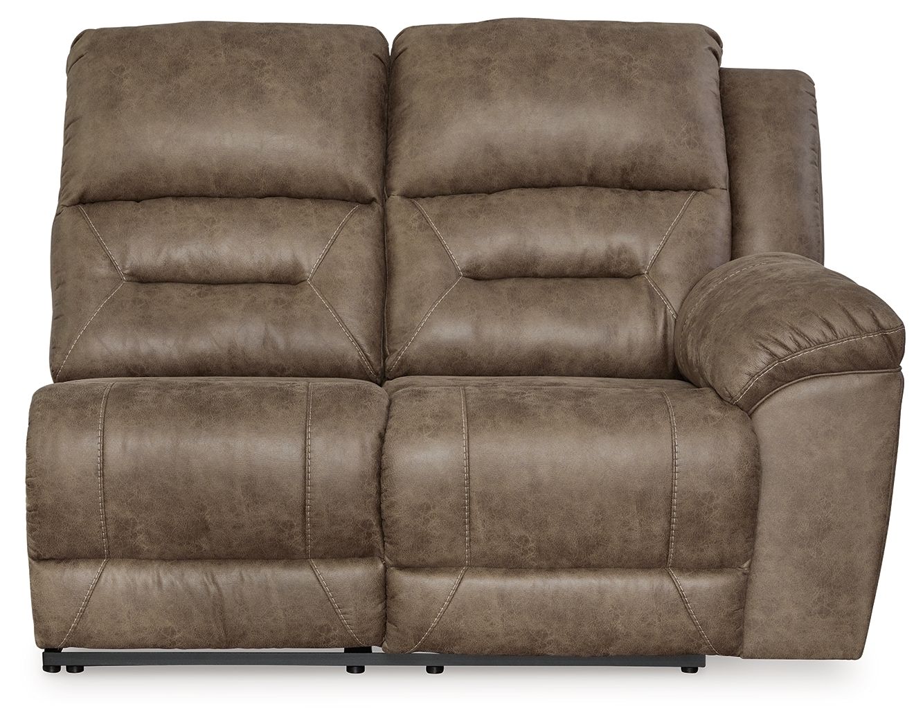 Ravenel - Raf Reclining Power Loveseat - Faux Leather - Fossil