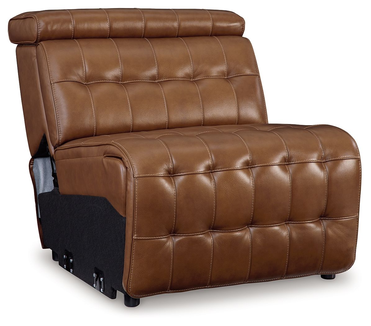 Temmpton - Armless Chair / Manual Headrest - Chocolate