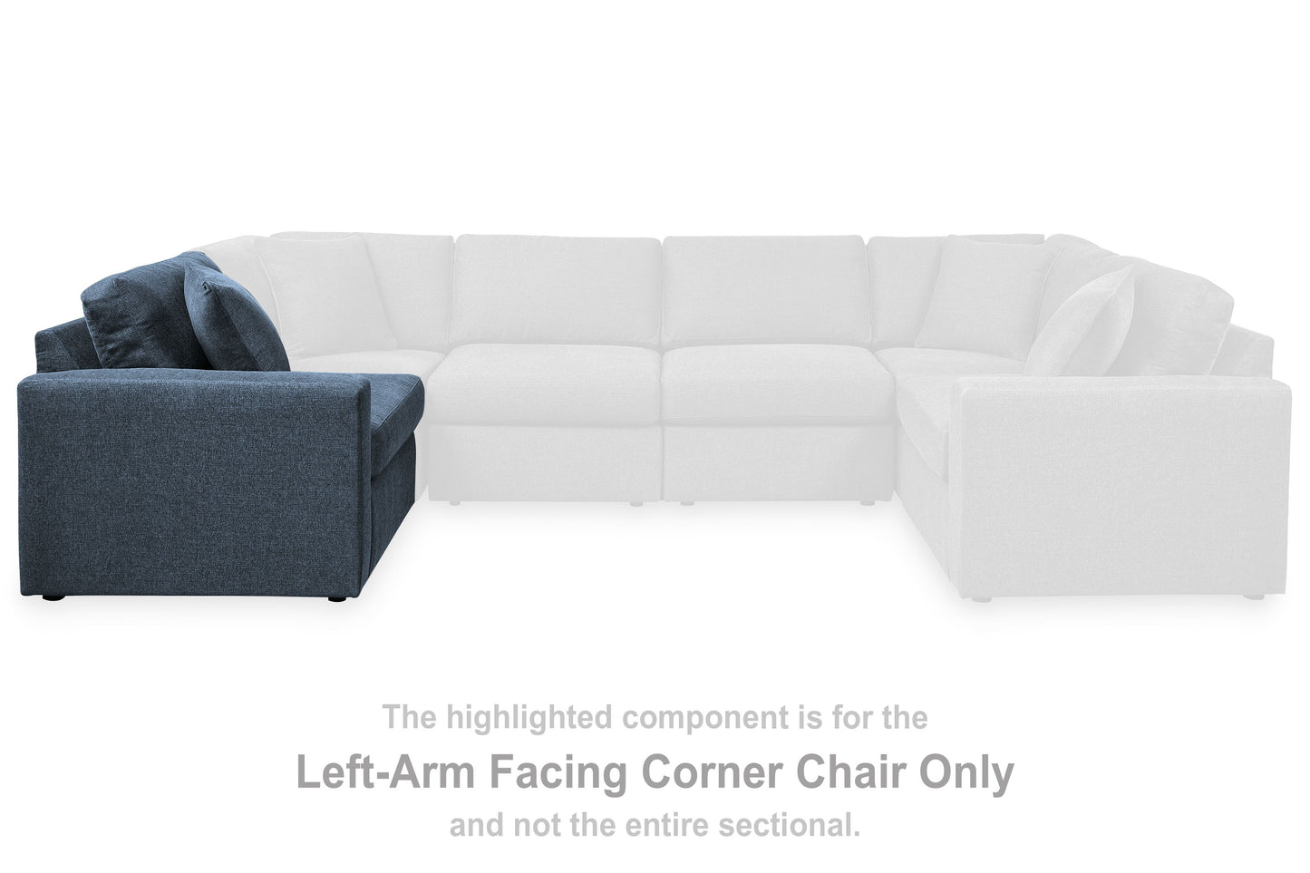 Modmax - Laf Corner Chair - Fabric - Ink