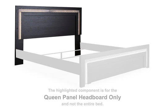 Shoralli - Queen Panel Headboard - Black