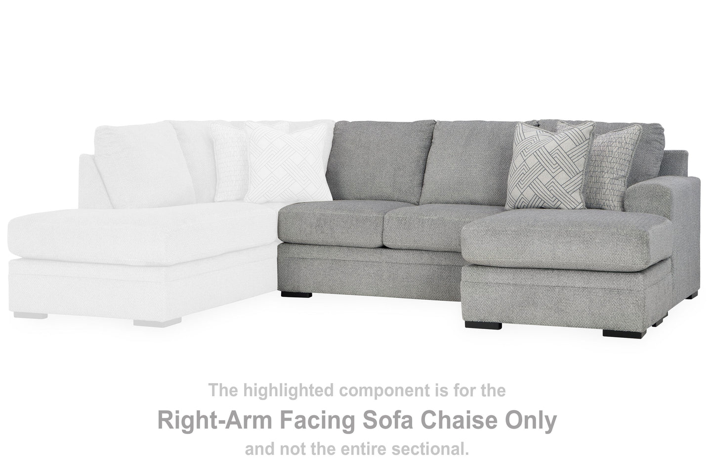 Casselbury - Raf Sofa Chaise - Cement
