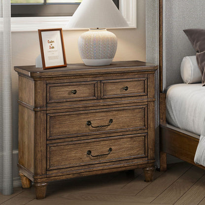 Harrison Heights - Nightstand With Charging Station - Sienna