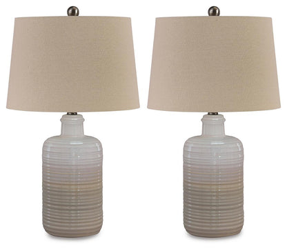Marnina - Ceramic Table Lamp (Set of 2) - Taupe