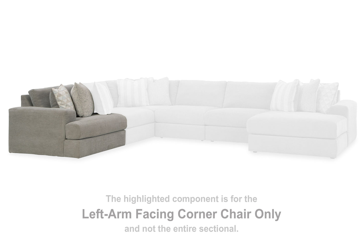 Avaliyah - Laf Corner Chair - Ash
