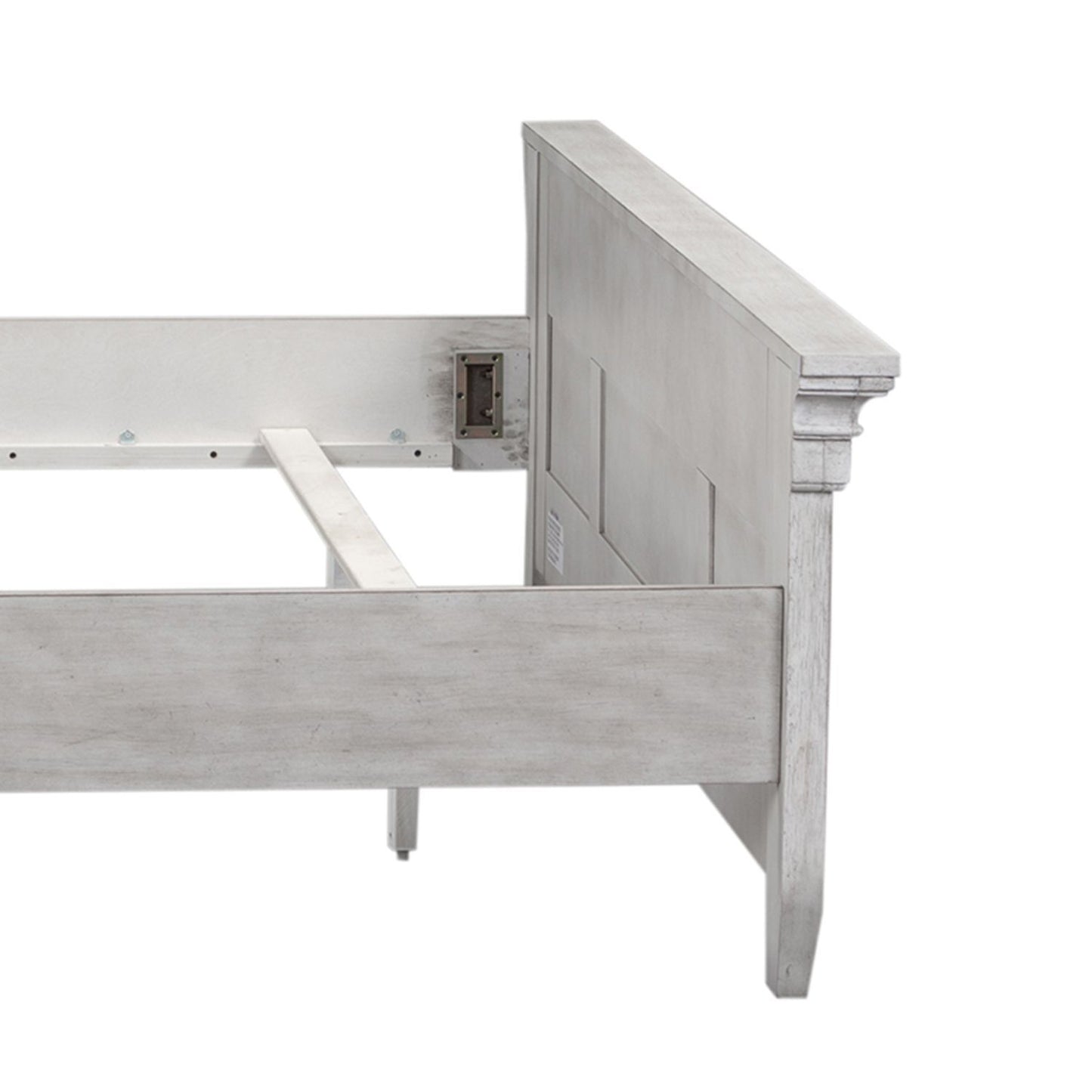 Heartland - Queen Panel Footboard - Antique White / Tobacco Tops