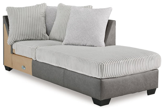 Clairette Court - Raf Corner Chaise - Alloy