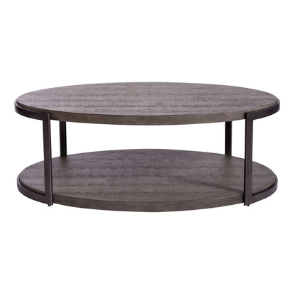 Modern View - Oval Cocktail Table Base - Gauntlet Gray