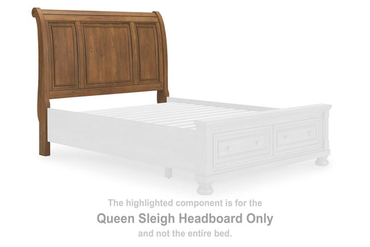 Feddinger - Queen Sleigh Headboard - Medium Brown