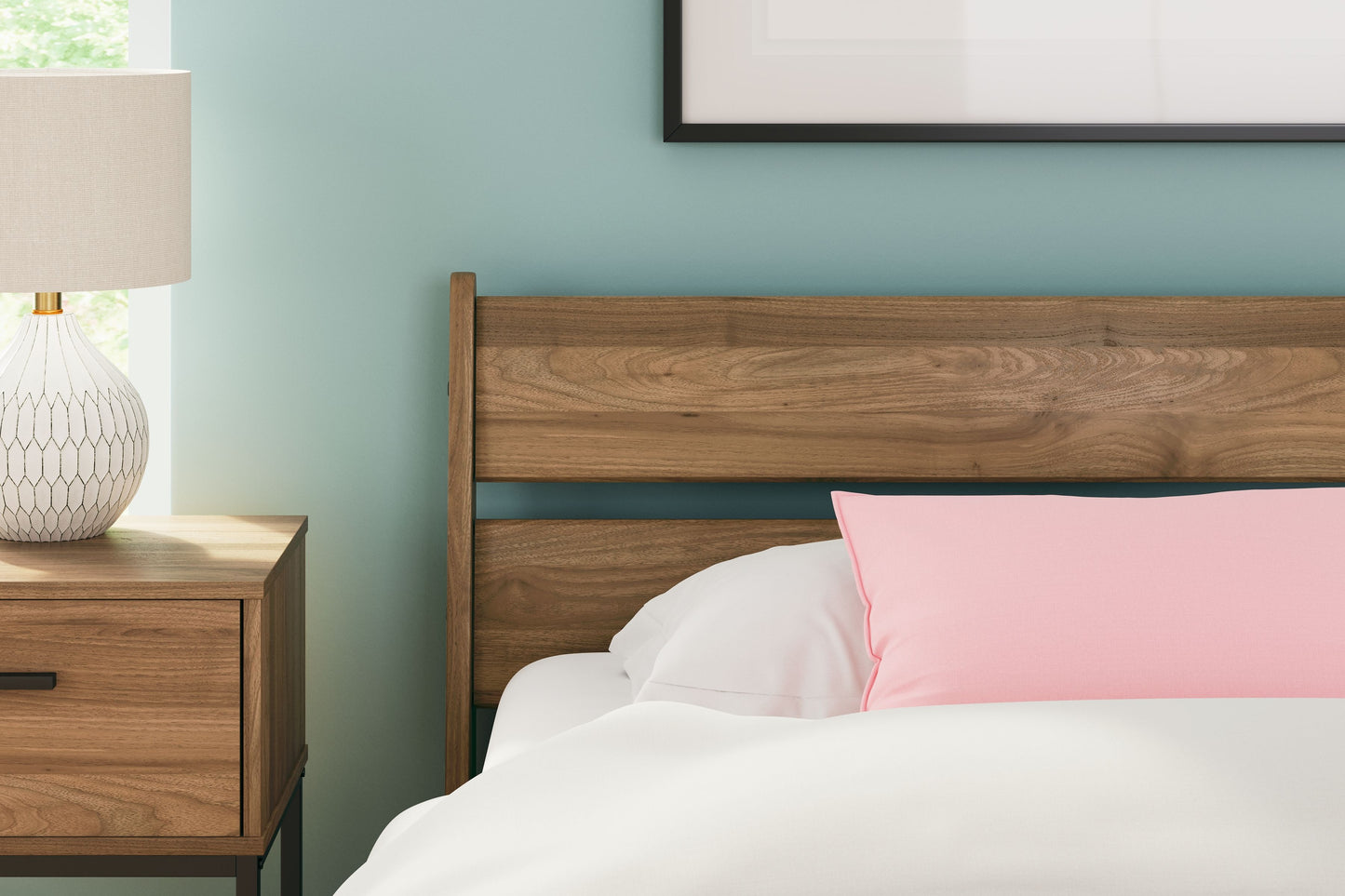 Deanlow - Twin Panel Headboard - Honey