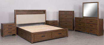Ticanter - Queen Storage Footboard With Roll Slats - Brown