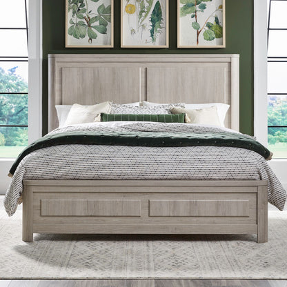 Modern Play - King Panel Headboard & Footboard - Natural White