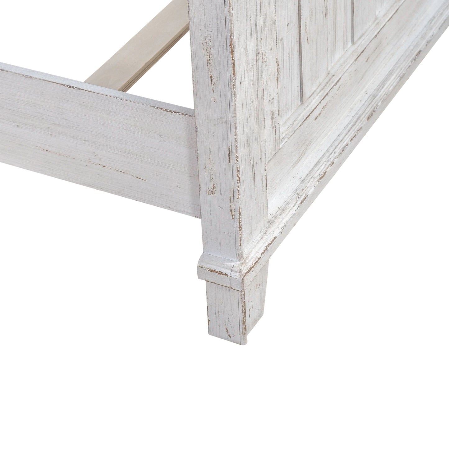 River Place - Queen Panel Footboard - Riverstone White & Tobacco