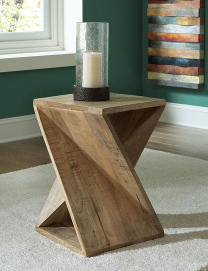 Zalemont - Accent Table - Distressed Brown
