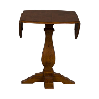 Creations - Drop Leaf Pedestal Table Top - Dark Brown