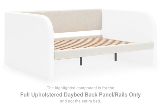 Arloster - Full Upholstered Daybed Back Panel Rails - White
