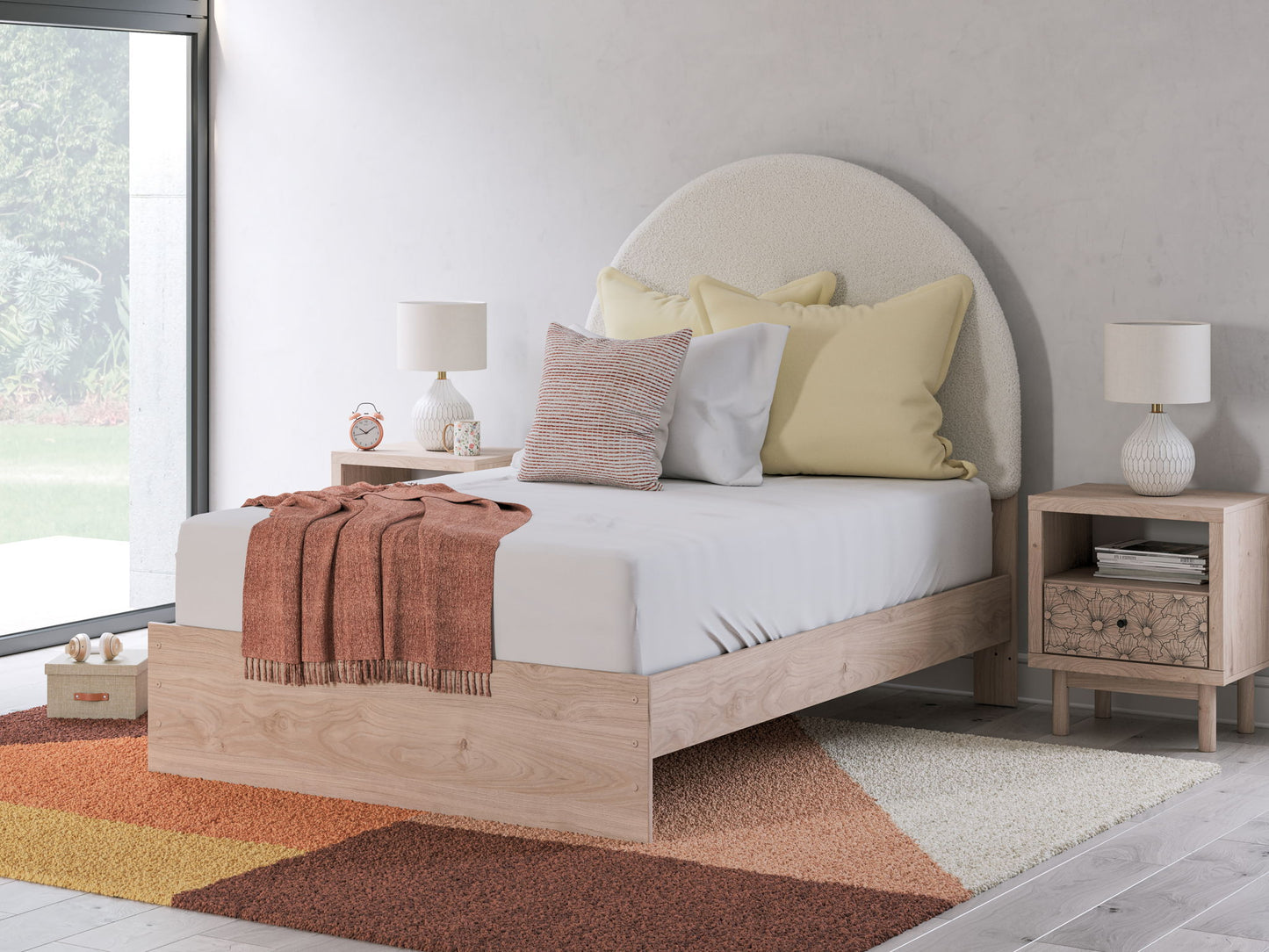 Arloster - Upholstered Panel Bed