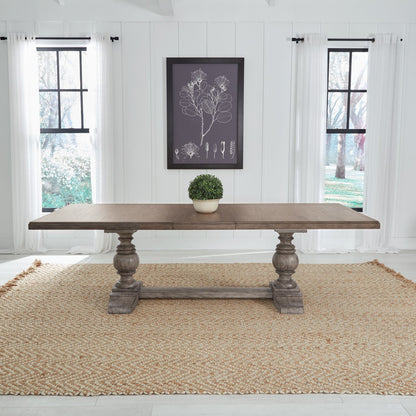 River Place - Trestle Table Top - Riverstone Gray & Tobacco