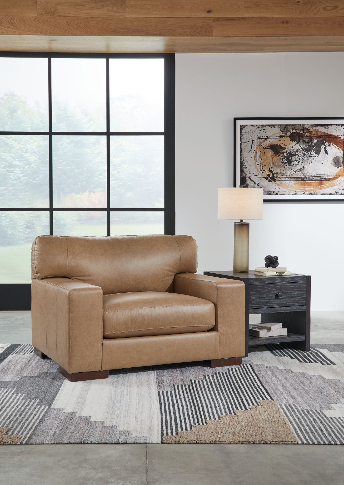 Lombardia - 2 Pc. - Chair And A Half, Ottoman - Tumbleweed