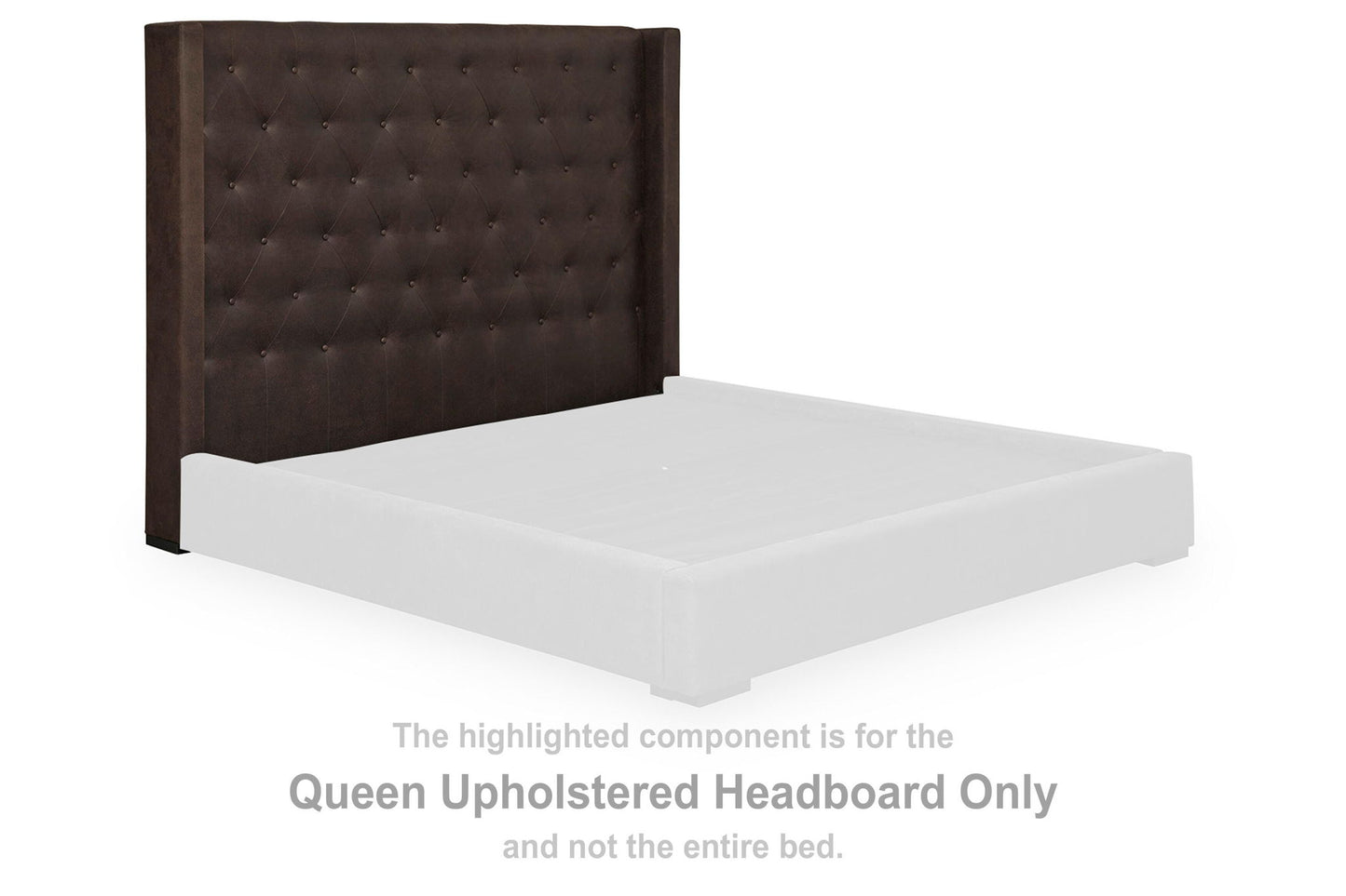 Lavernty - Queen Upholstered Headboard - Coffee