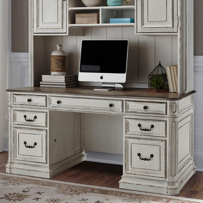 Magnolia Manor - Jr Executive Credenza Base - Antique White