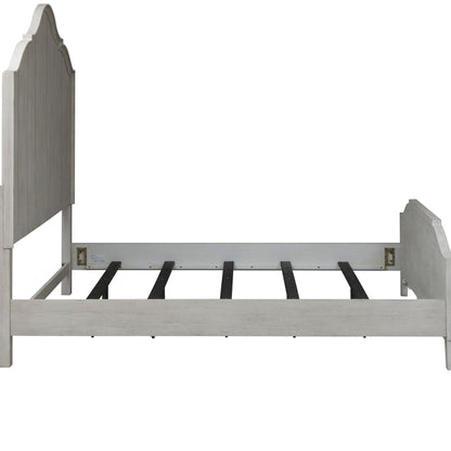 Farmhouse Reimagined - Panel Bed Rails - Antique White / Chestnut Tops
