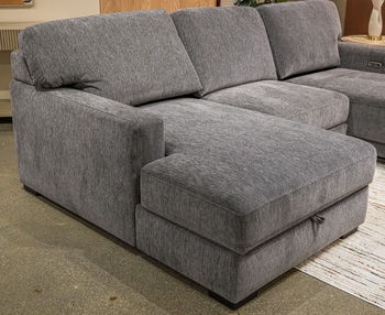 Stringer - LAF Corner Chaise With Storage - Slate