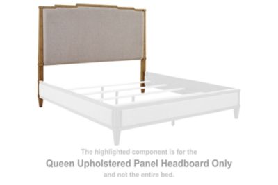 Sharlance - Queen Upholstered Panel Headboard - Green / Brown