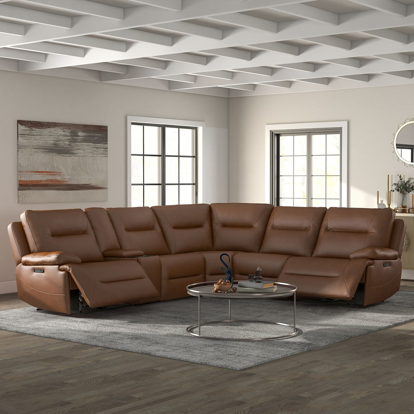 Cameron - Left Arm Recliner P3 & ZG - Dakota Saddle