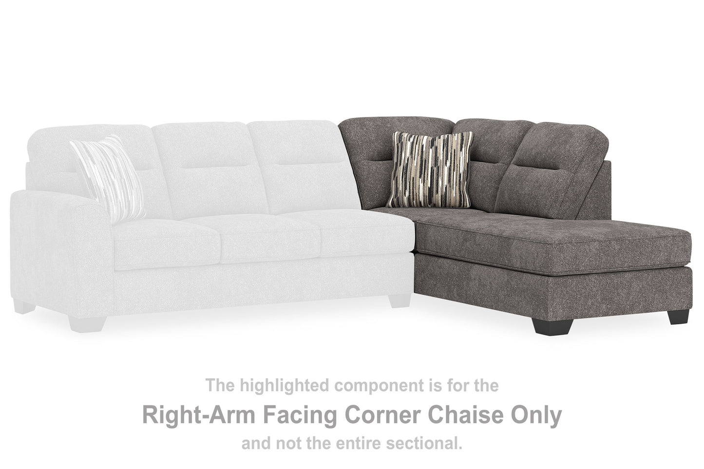 Olten - RAF Corner Chaise - Graphite