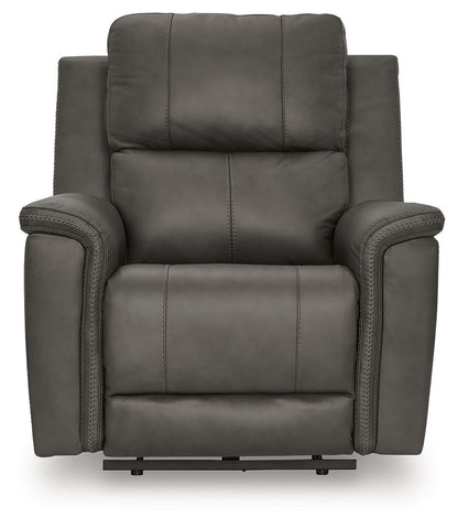 Bleckley - Anchor - Power Recliner With Adjustable Headrest