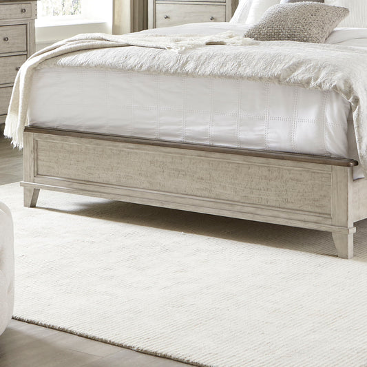 Ivy Hollow - King Panel Footboard - Weathered Linen / Dusty Taupe