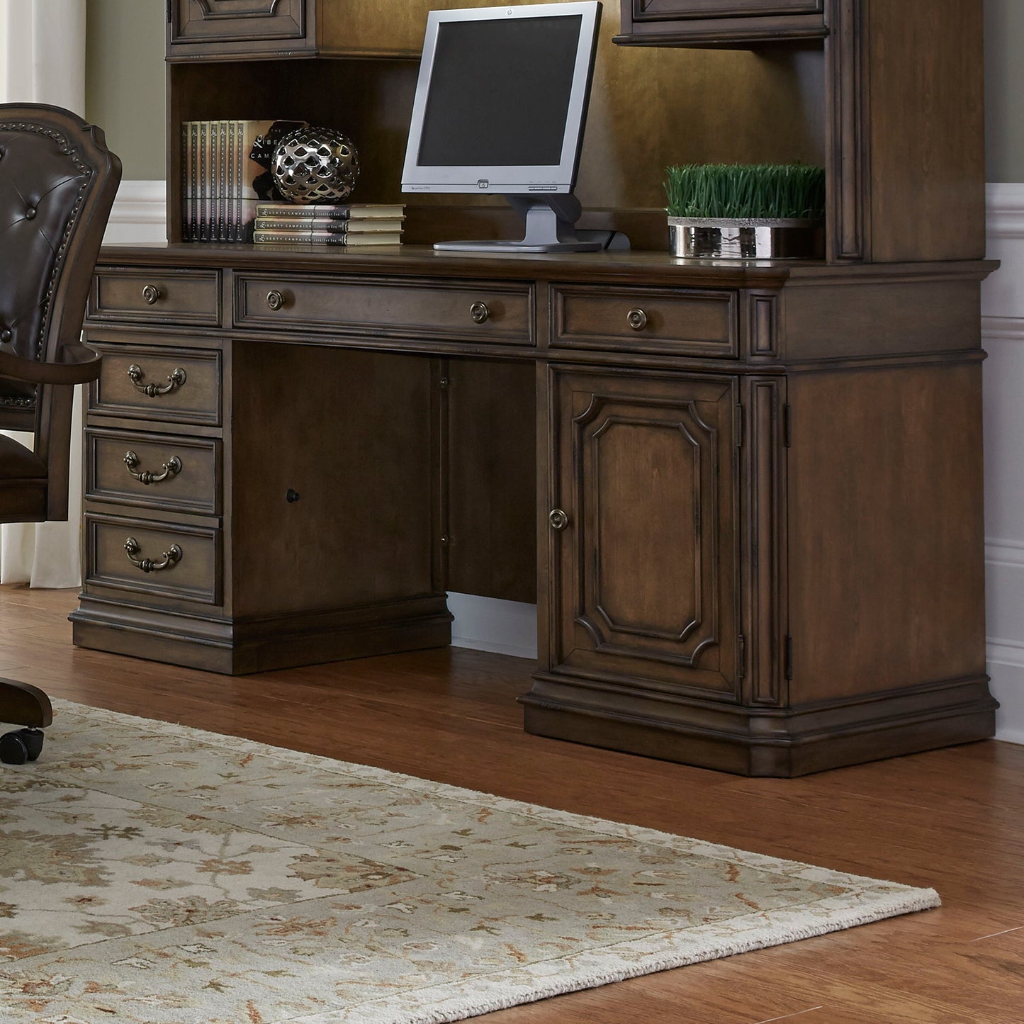 Amelia - Jr Executive Credenza Base - Dark Brown