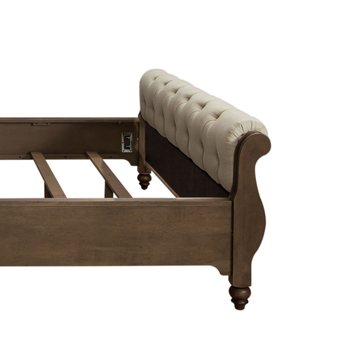 Americana Farmhouse - King Upholstered Sleigh Footboard - Light Brown
