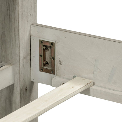 Heartland - Panel Bed Rails - Antique White / Tobacco Tops