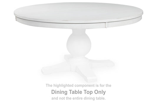 Greddinton - Round Dining Room Table Top - White