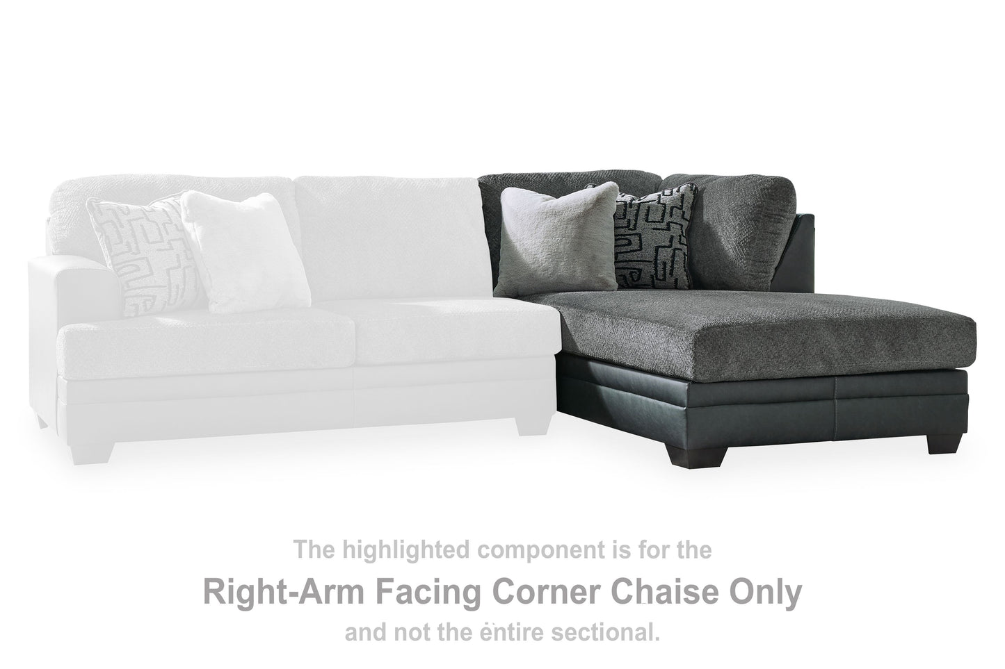 Brixley Pier - Raf Corner Chaise - Graphite