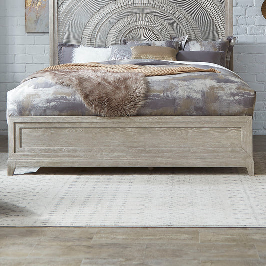 Belmar - King Panel Footboard - Washed Taupe