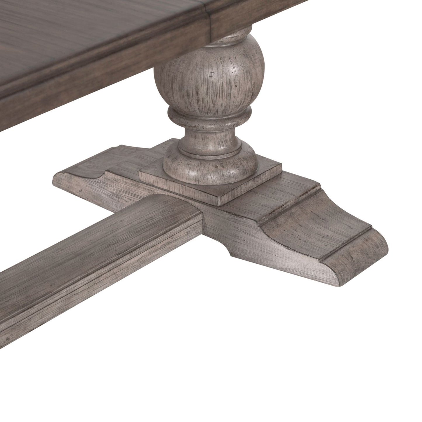 River Place - Trestle Table Base - Riverstone Gray & Tobacco