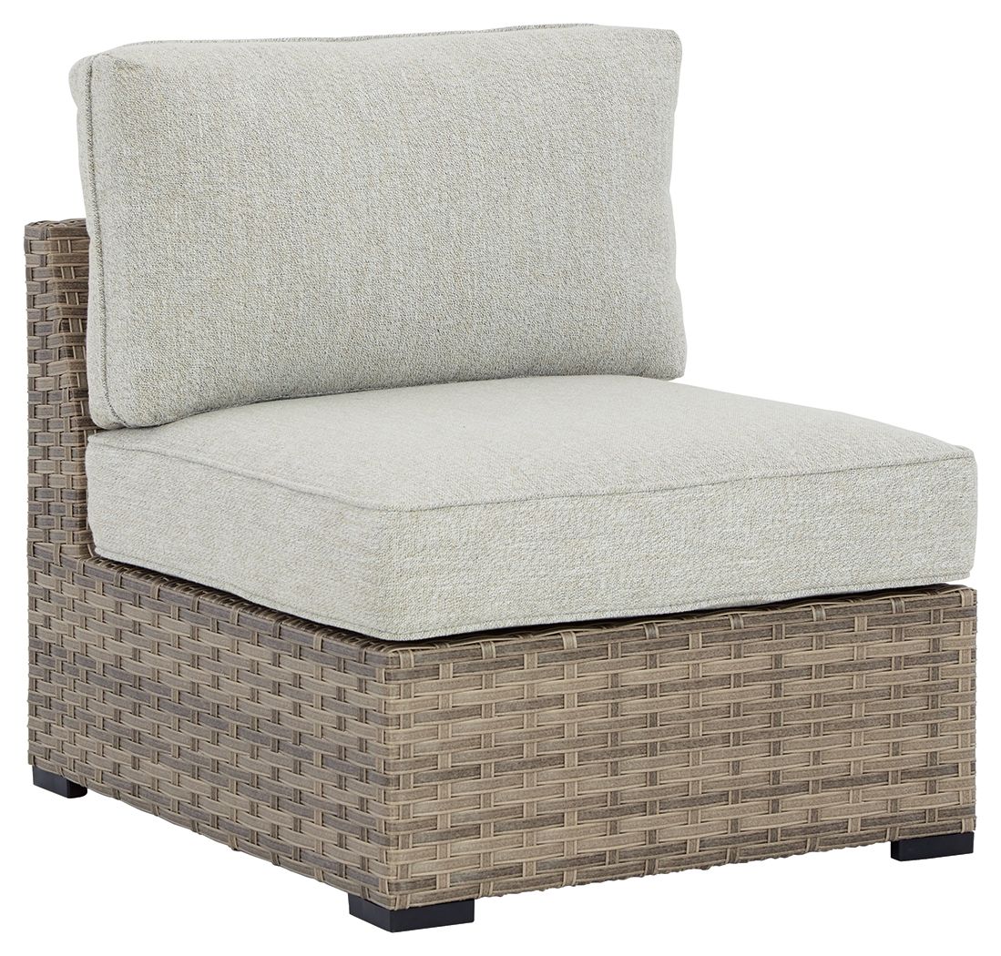 Calworth - Armless Chair w/Cushion (Set of 2) - Beige