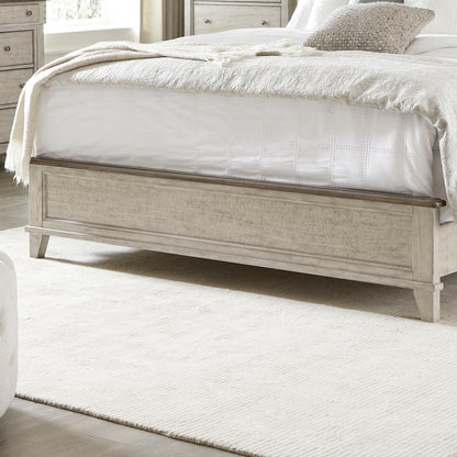 Ivy Hollow - Queen Panel Footboard - Weathered Linen / Dusty Taupe