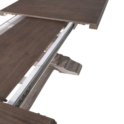 River Place - Trestle Table Top - Riverstone Gray & Tobacco
