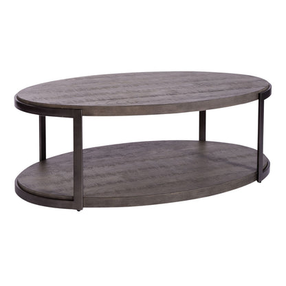 Modern View - Oval Cocktail Table Base - Gauntlet Gray