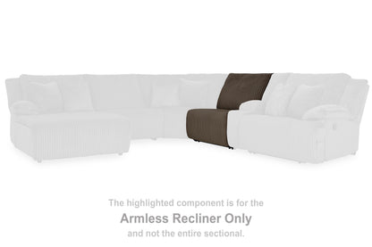 Top Tier - Armless Recliner - Chocolate