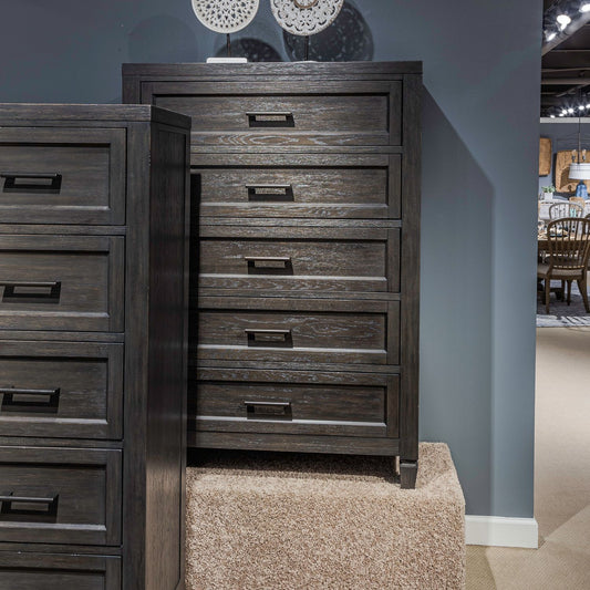 Caruso Heights - 5 Drawer Chest - Aged Whiskey
