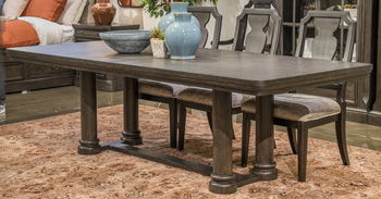 Wickenger - Rectangular Dining Room Extension Table Base - Dark Brown