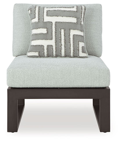 Beachloft - Armless Chair With Cushion - Black / Gray