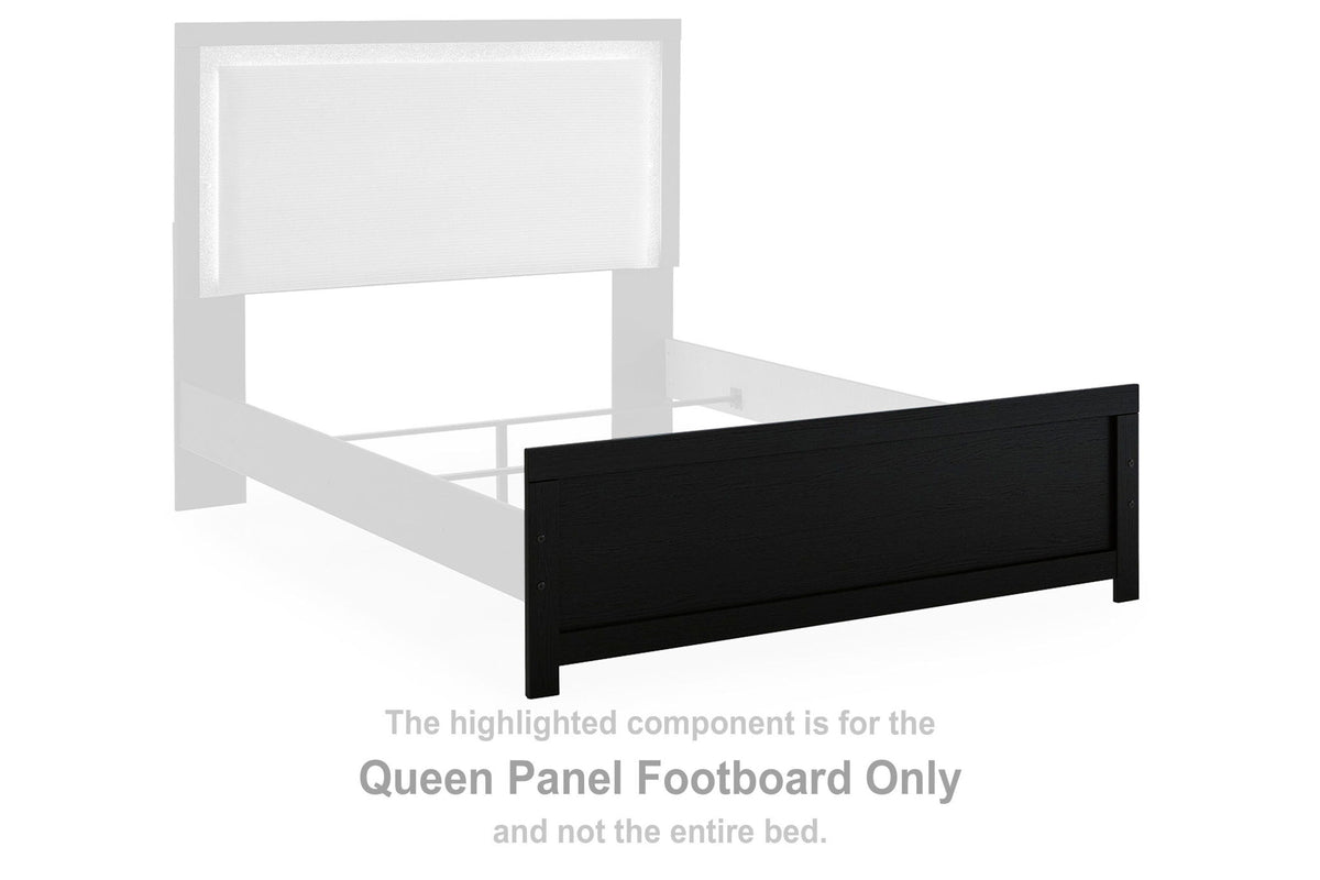 Maeling - Queen Panel Footboard - Black