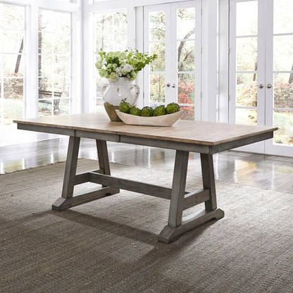 Lindsey Farm - Trestle Table Top - Gray & Sandstone